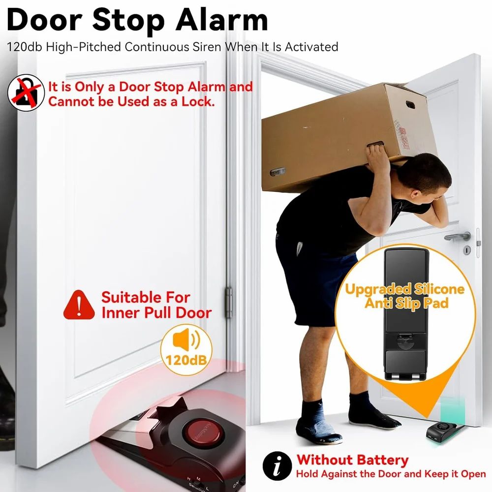 Door Stop Alarm Door Stopper Alarm Door Stop Alarm with Shutter Sensor